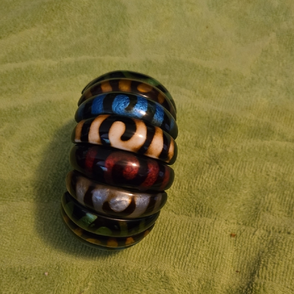Colorful Patterned Bangle Elastic Band Bracelet